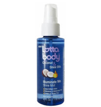 Load image into Gallery viewer, Lottabody with Coconut &amp; Shea Oils Illuminate Me Shine Mist 4oz
